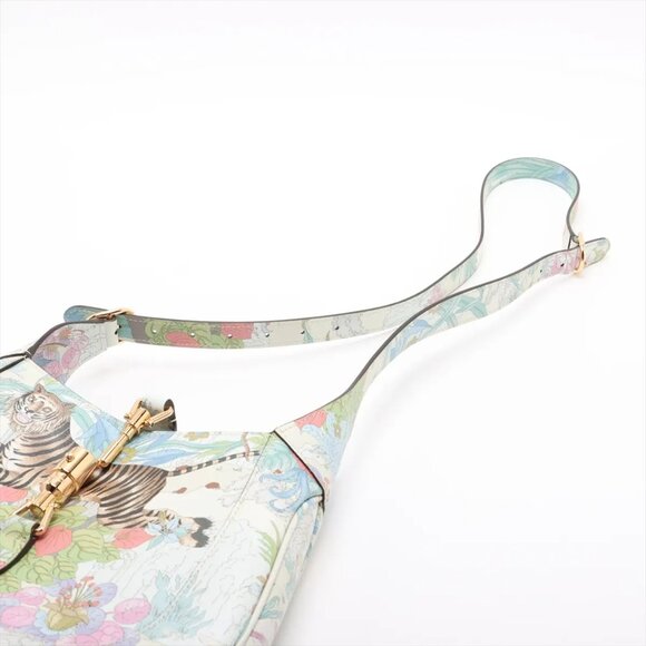 Gucci Jackie 1961 Leather Shoulder bag Multicolor 636709 - Picture 5 of 9